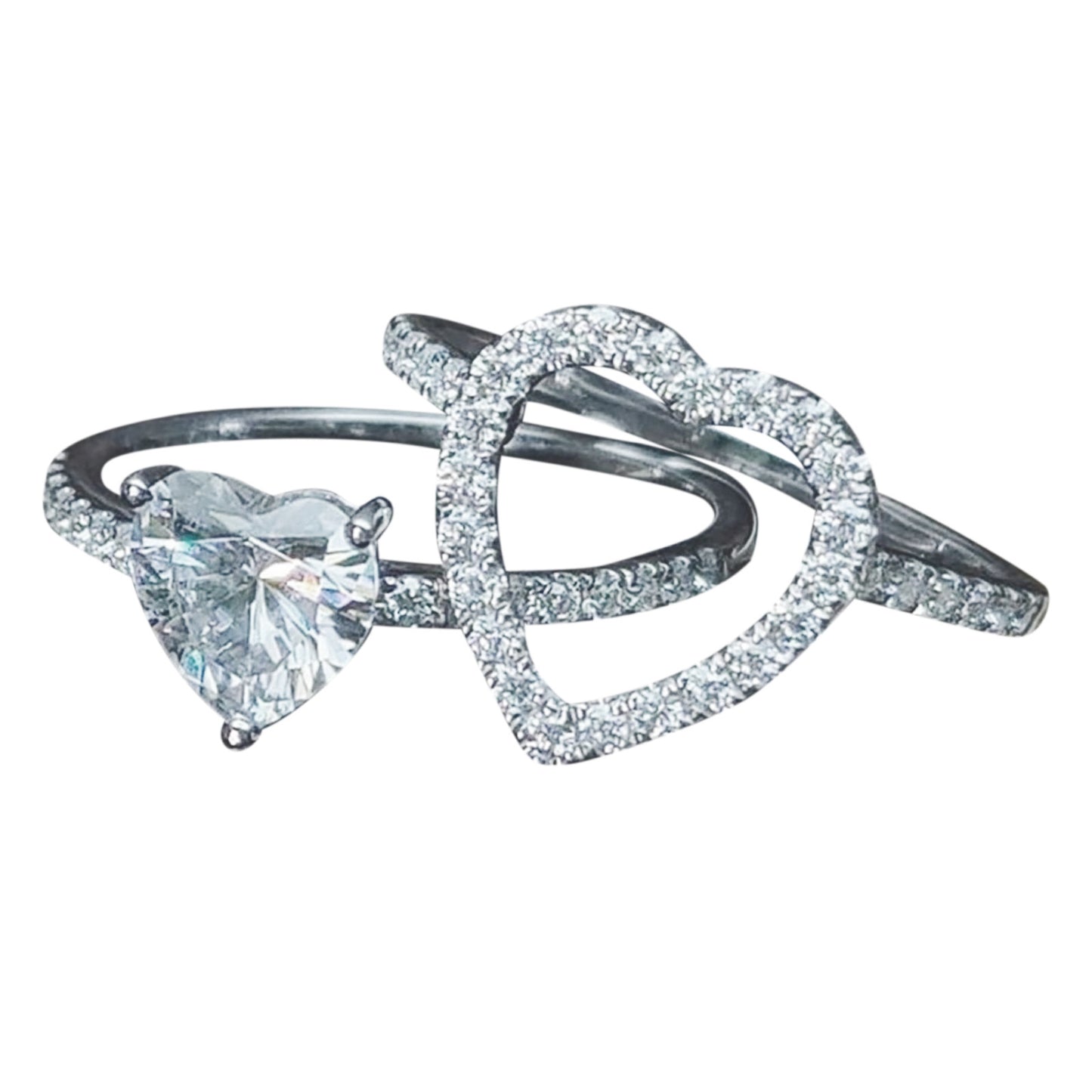 European Diamond Zircon Love All-Match Ring