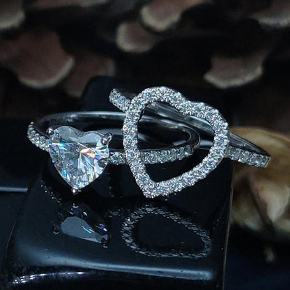 European Diamond Zircon Love All-Match Ring
